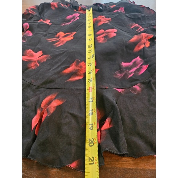 RAILS Nicoletta Ruffle-Sleeve Black Red Top Women's Size Small NWT MFRP $228 - Picture 11 of 11